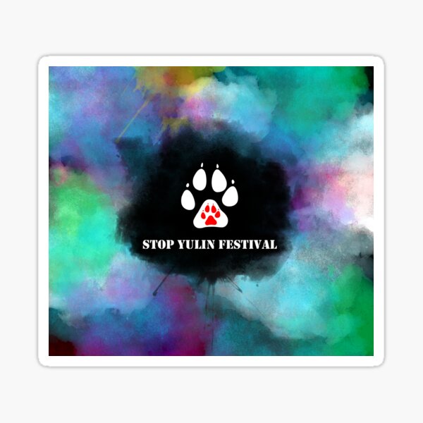 Vista previa del artículo con la obra «Detener el Festival de Yulin», diseñado y vendido por NoxiBlack.