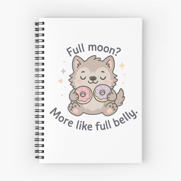 Item preview, Cute Halloween Wolf – Kawaii Werewolf with Donuts, Funny Spooky Full Moon Design designed and sold by SearionStudio.