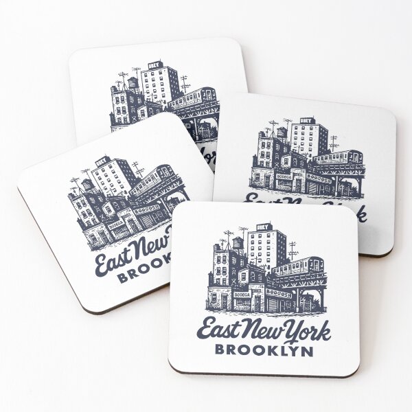 Item preview, Brooklyn Cityscape - East NY Urban Art Neighborhood Design designed and sold by Boogosh.