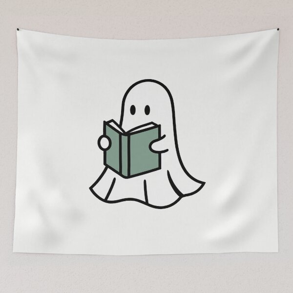 Item preview, Cute Halloween Ghost Reading Books – Spooky Book Lover Gift for Readers & Librarians designed and sold by HalloweenGift.