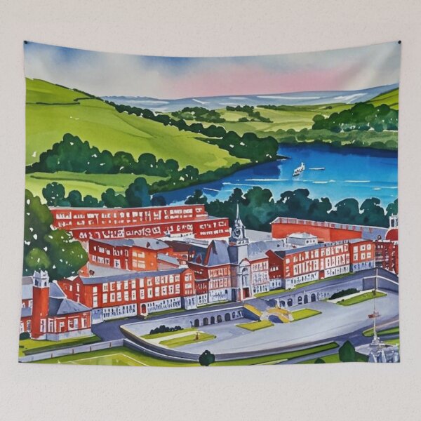 Item preview, Britannia Royal Naval College(watercolour + AI) designed and sold by artsmeow.