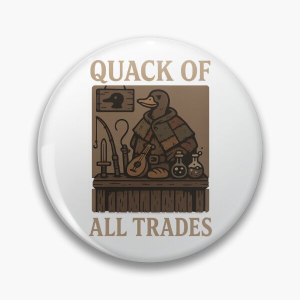 Item preview, Quack of All Trades – Funny Merchant Duck RPG Pun designed and sold by TeeTimeTreasure.