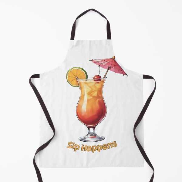Item preview, Sip Happens – Tropical Summer Cocktail Drink with Fruit and Umbrella designed and sold by Pixel--Threads.
