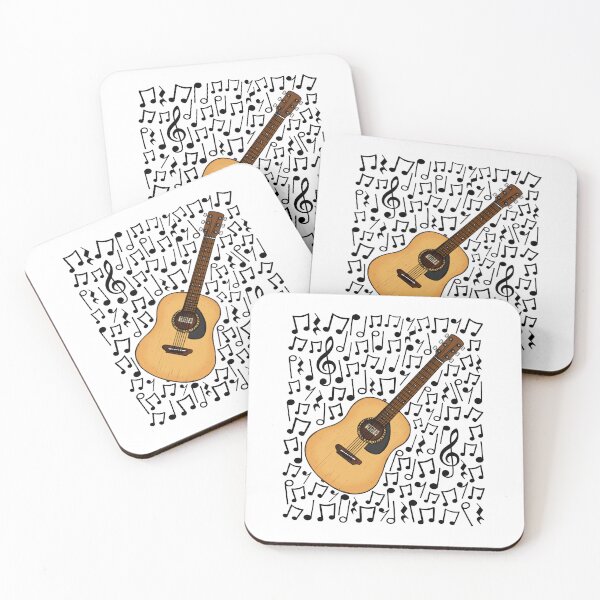 Item preview, Acoustic Guitar Musical Notes Guitarist Music Teacher Musician designed and sold by doodlerob.
