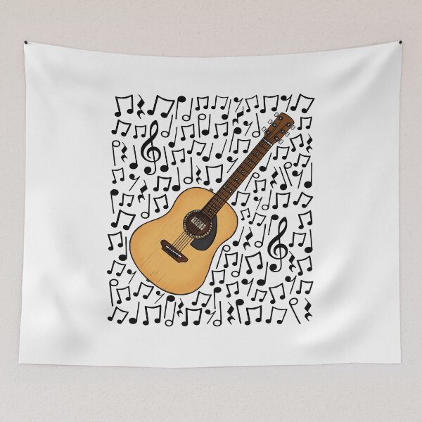Item preview, Acoustic Guitar Musical Notes Guitarist Music Teacher Musician designed and sold by doodlerob.