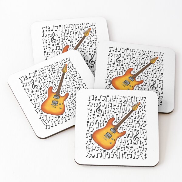 Item preview, Electric Guitar Musical Notes Guitarist Music Teacher Musician designed and sold by doodlerob.