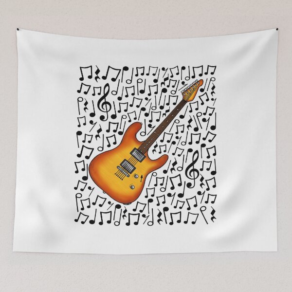 Item preview, Electric Guitar Musical Notes Guitarist Music Teacher Musician designed and sold by doodlerob.
