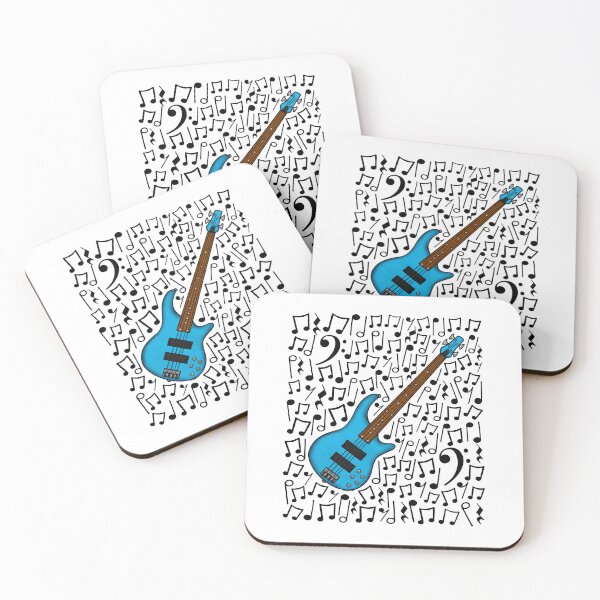 Item preview, Bass Guitar Musical Notes Bassist Music Teacher Musician designed and sold by doodlerob.