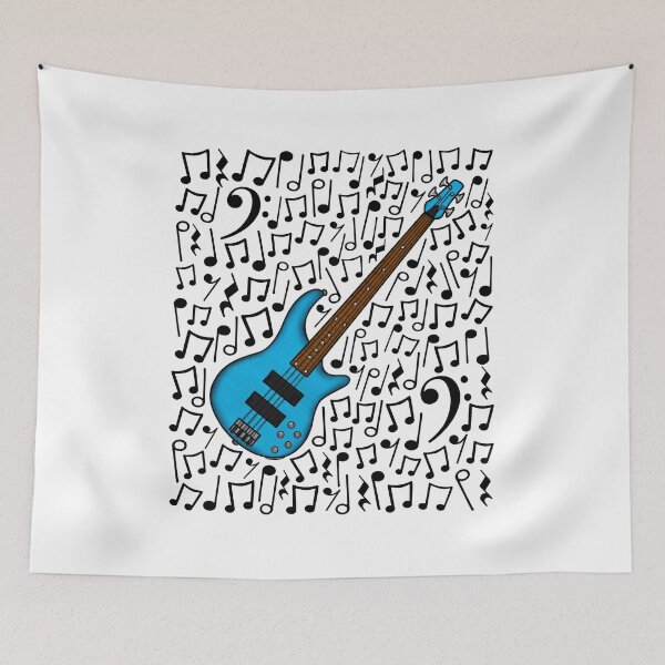 Item preview, Bass Guitar Musical Notes Bassist Music Teacher Musician designed and sold by doodlerob.