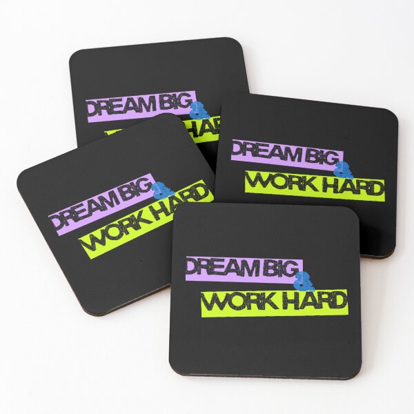Item preview, Dream Big, Work Hard – Bold Colorful Motivational Quote Design designed and sold by Pixel--Threads.