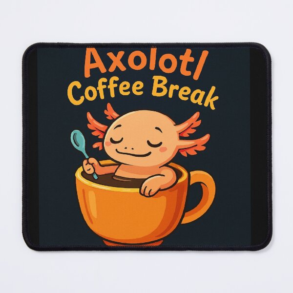 Artikelvorschau, Axolotl Coffee Break – Lustiger Kaffee-Axolotl in Becher Illustration entworfen und verkauft von sasahe.