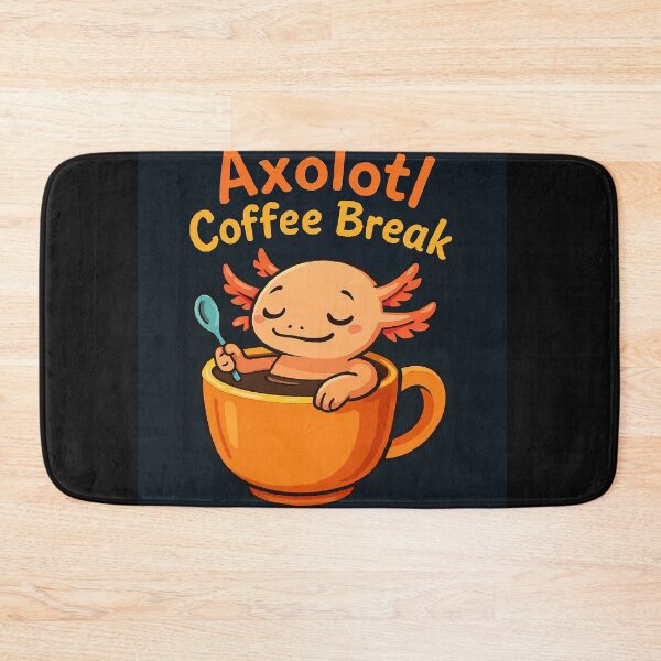 Artikelvorschau, Axolotl Coffee Break – Lustiger Kaffee-Axolotl in Becher Illustration entworfen und verkauft von sasahe.