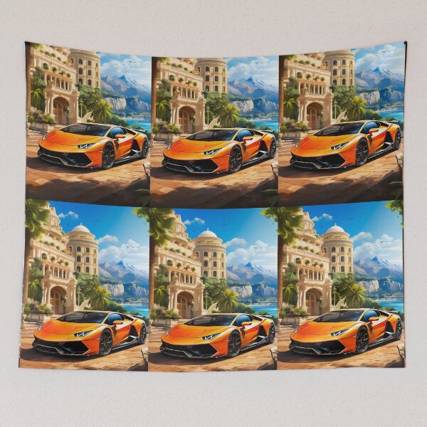 Item preview, Vibrant Orange Sports Car by Grand Italian Villa designed and sold by RevUpDesign.
