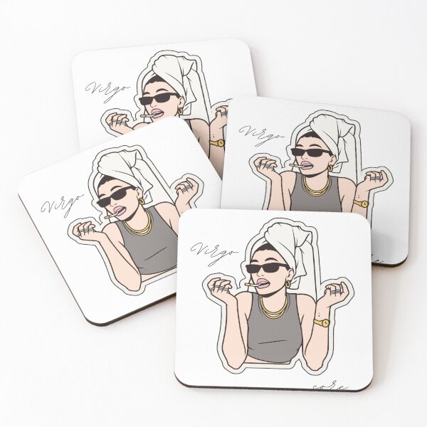 Item preview, Virgo zodiac sign cool sticker girl designed and sold by MalisDesigns.