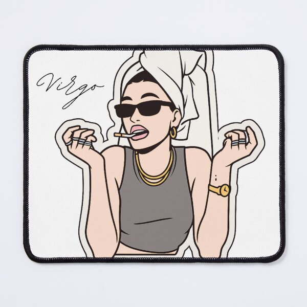 Item preview, Virgo zodiac sign cool sticker girl designed and sold by MalisDesigns.