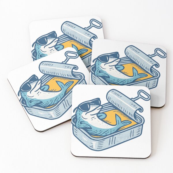 Item preview, Cool Sardine in a Can – Funny Coastal Sticker designed and sold by MonStock.