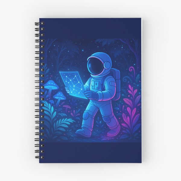 Item preview, Neon Nightwalk: Astronaut in the Cosmic Forest designed and sold by HEERMANArt.