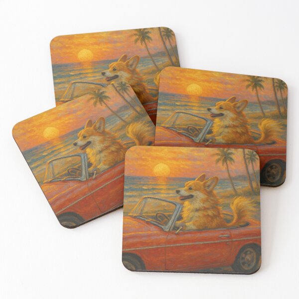 Item preview, Corgi: Top Down, Tongue Out - Coast Cruise designed and sold by Green Seeker.