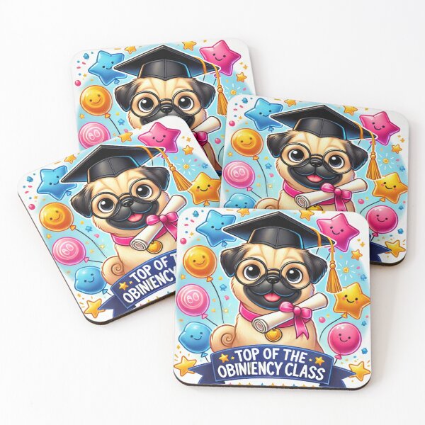 Item preview, Proud Pug Graduation Celebration designed and sold by purrfectprints2025 .