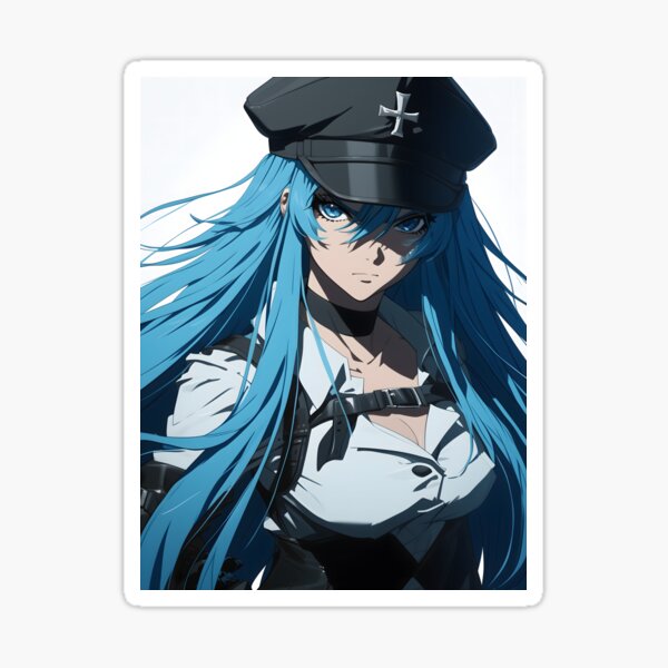Esdeath Akame Ga Kill! – Pack De 6 Autocollants Waifu, Vinyle Résistant Intempéries, 15 Cm