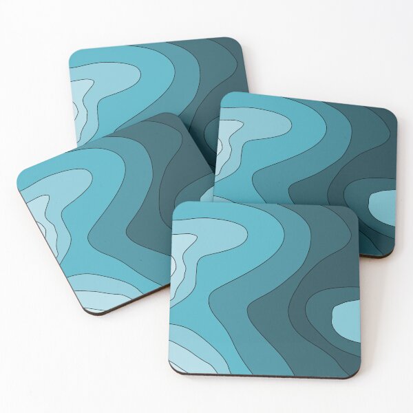 Item preview, Aesthetic vibrant blue wave pattern designed and sold by TAbstractDesign.