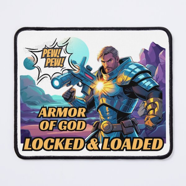Item preview, Armor of God, Locked & Loaded. Pew! Pew! designed and sold by GiggleGooods.
