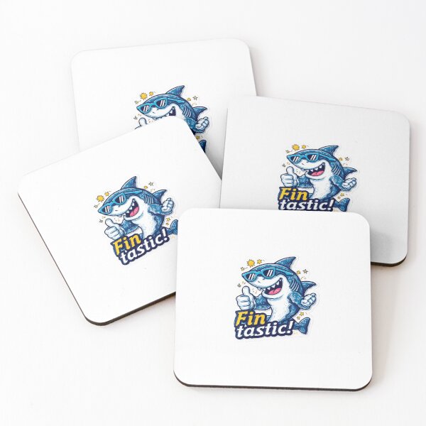 Item preview, Fin-tastic! Cool Shark Pun Sticker designed and sold by Blurbean.
