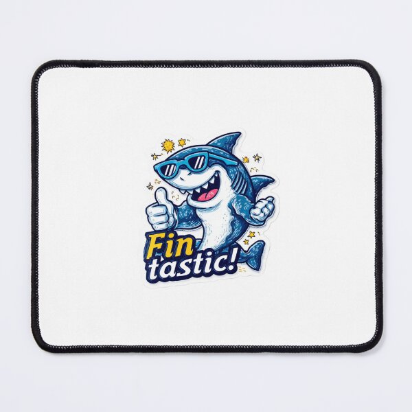 Item preview, Fin-tastic! Cool Shark Pun Sticker designed and sold by Blurbean.
