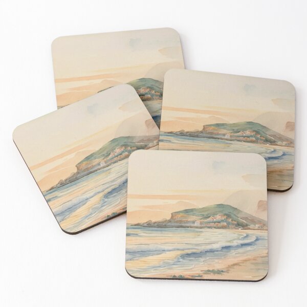 Item preview, A walk to Burgh Island（watercolour + AI） designed and sold by artsmeow.
