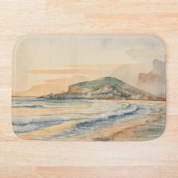 Item preview, A walk to Burgh Island（watercolour + AI） designed and sold by artsmeow.