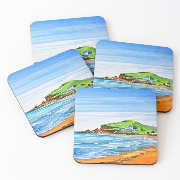 Item preview, A walk to Burgh Island（watercolour + AI） designed and sold by artsmeow.