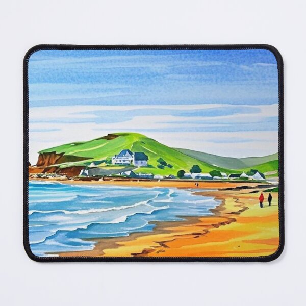 Item preview, A walk to Burgh Island(watercolour + AI) designed and sold by artsmeow.