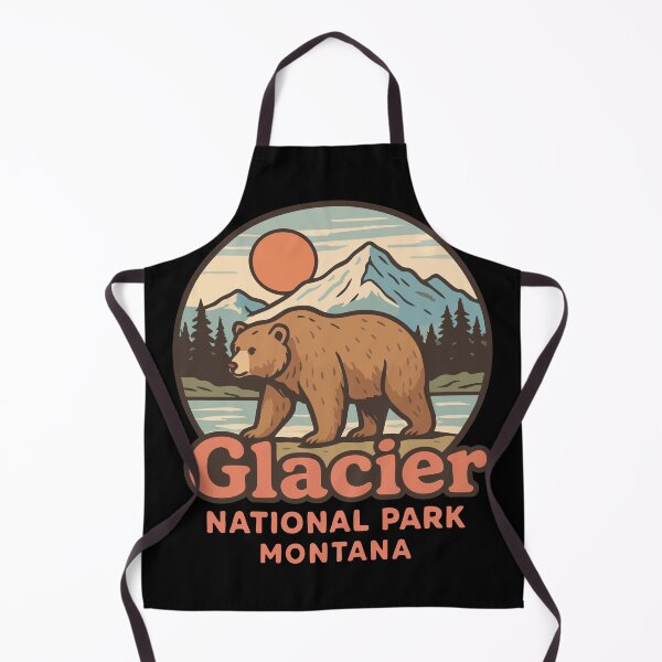 Item preview, Glacier National Park Bear Retro designed and sold by TomFrontierArt.
