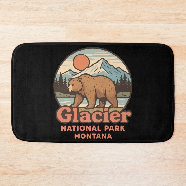 Item preview, Glacier National Park Bear Retro designed and sold by TomFrontierArt.