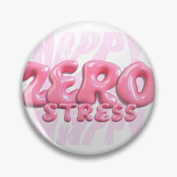 Item preview, Zero Stress – Happy Vibes | Aesthetic Pink Good Vibes T-Shirt designed and sold by Curly-Erre.