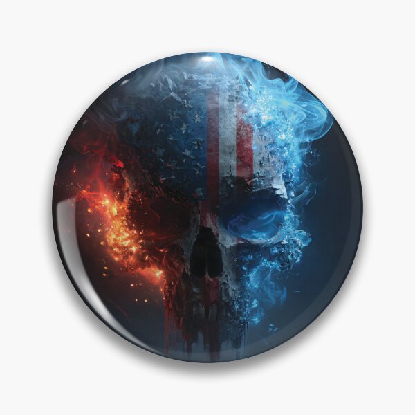 Item preview, American Flag and Skull Abstract Art designed and sold by Jades-Corner.