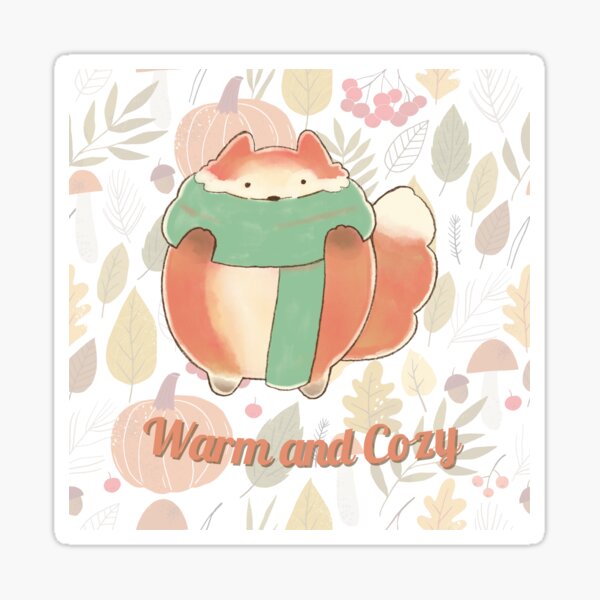 Item preview, Warm and Cozy Fox with Scarf Design designed and sold by CarefulCreation.