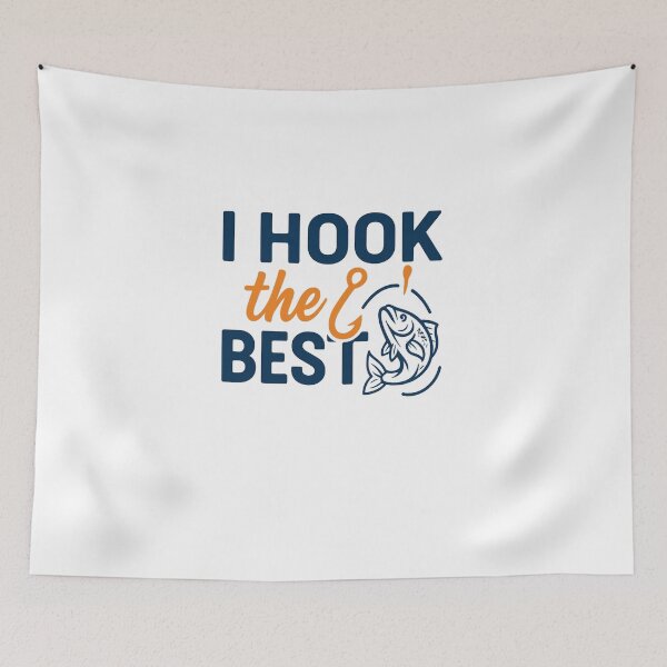 Item preview, I Hook The Best – Funny Fishing Lover Design designed and sold by -TRAZZA-.