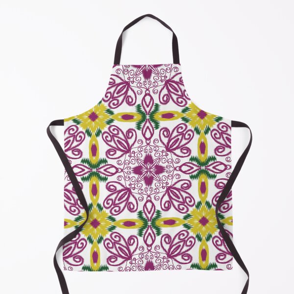 Item preview, Intricate Ikat Floral Pattern in Purple, Yellow, and Green designed and sold by MJMiraathita.