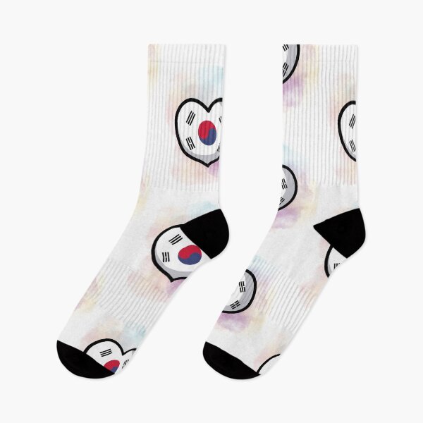 Item preview, Korean flag heart purple watercolor designed and sold by LiskoDesign.
