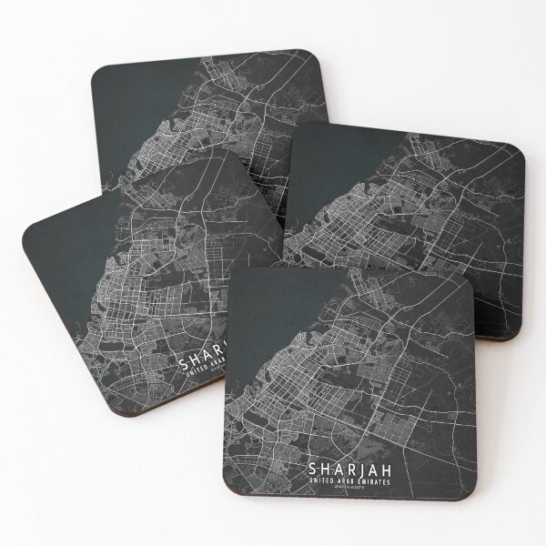 Item preview, Sharjah City Map of the UAE - Dark designed and sold by deMAP.