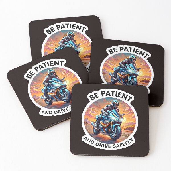 Item preview, Be Patient and Drive Safely – Sunset Motorcycle Rider Safety Design designed and sold by WHDProduction45.