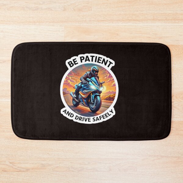 Item preview, Be Patient and Drive Safely – Sunset Motorcycle Rider Safety Design designed and sold by WHDProduction45.