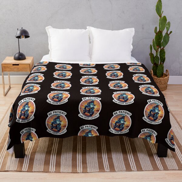 Item preview, Be Patient and Drive Safely – Sunset Motorcycle Rider Safety Design designed and sold by WHDProduction45.