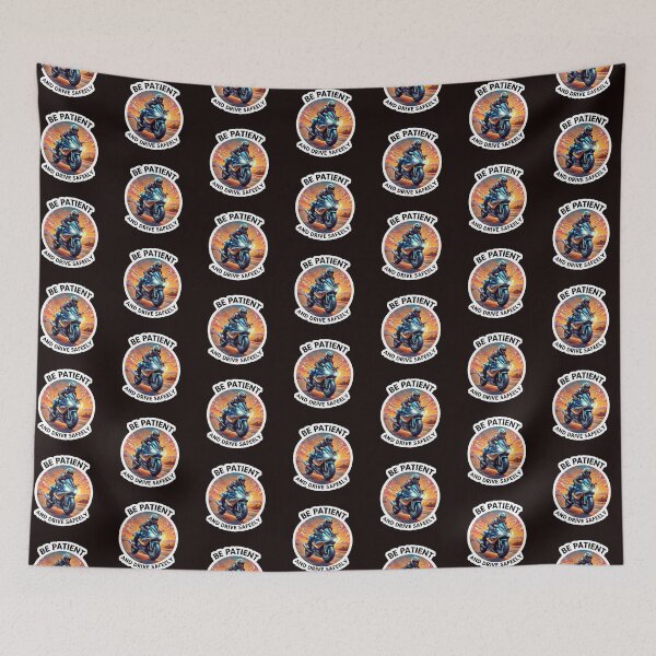 Item preview, Be Patient and Drive Safely – Sunset Motorcycle Rider Safety Design designed and sold by WHDProduction45.