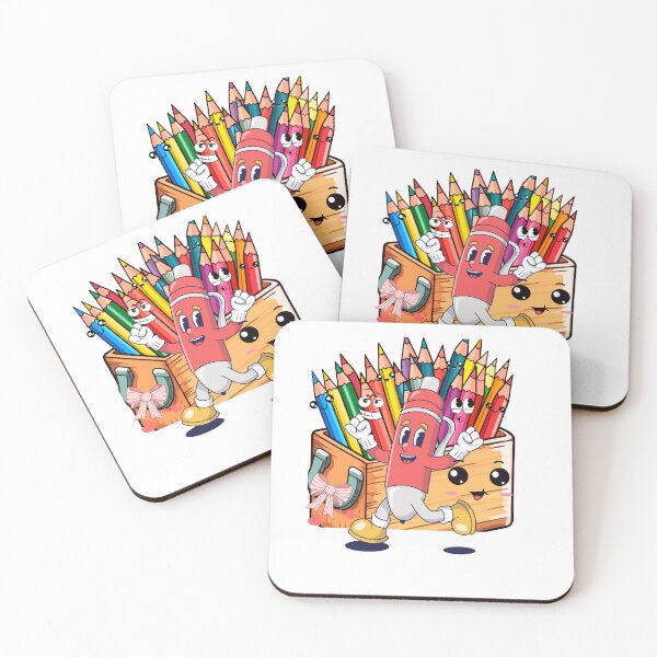 Item preview, Fournitures Scolaires Mignonnes – Rentrée Scolaire Amusante Cute School Supplies Cartoon – Back to School Fun designed and sold by Drawingshirts.