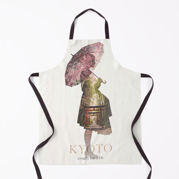 Item preview, Kyoto Japan Silhouette Double Exposure Vintage Travel Poster designed and sold by Ceemko's Vintage Corner.