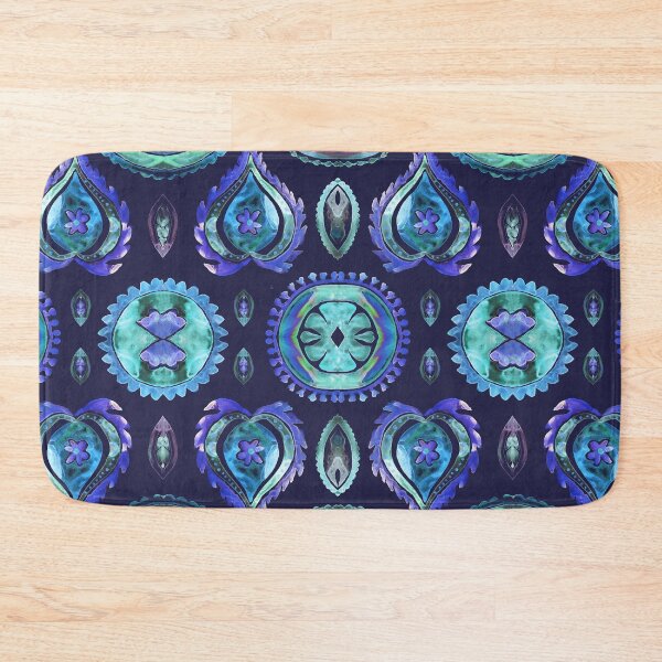 Item preview, Suzani watercolor handcrafted	 designed and sold by Alessandro Remo Mazzoni Remotextiles.