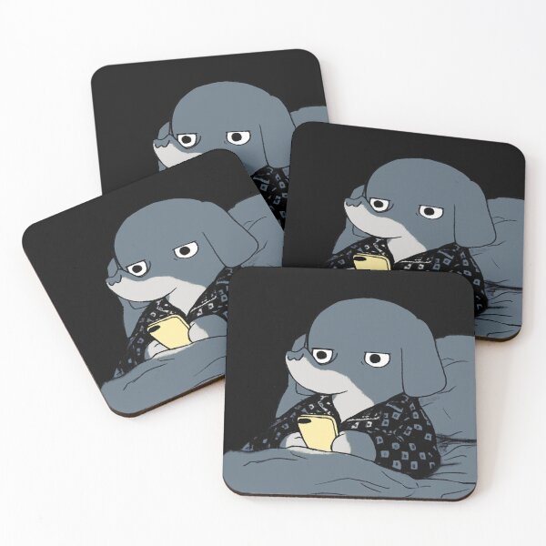 Item preview, Elephant playing smartphone, chilling in bed designed and sold by 516 Studio.