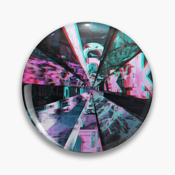 Artikelvorschau, Neon Glitchcore Cyberpunk Tunnel – Y2K Vaporwave Anti-Design Art entworfen und verkauft von bgrzblkdigital.